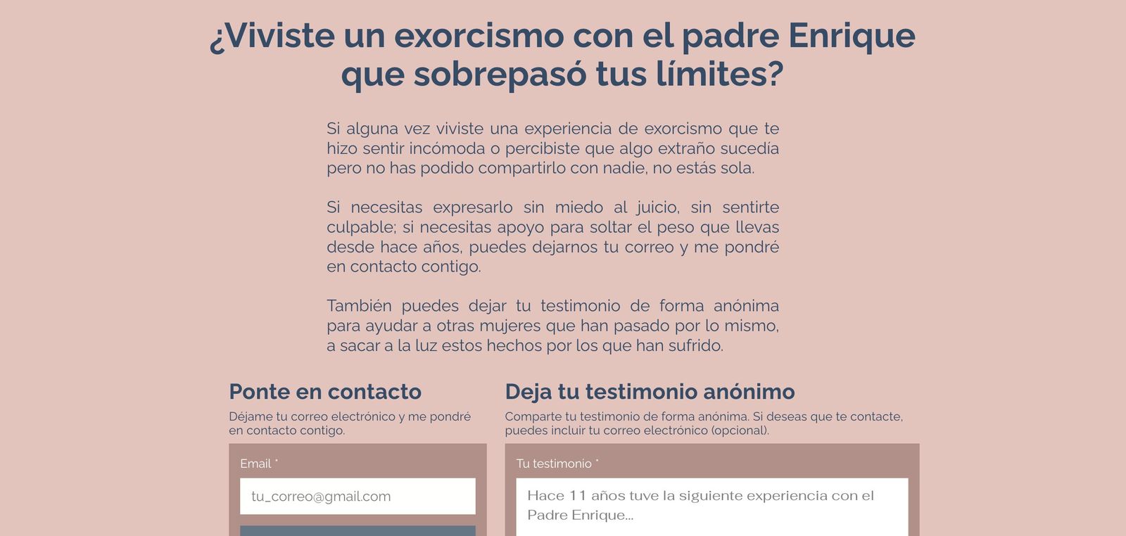 Captura de pantalla de la web