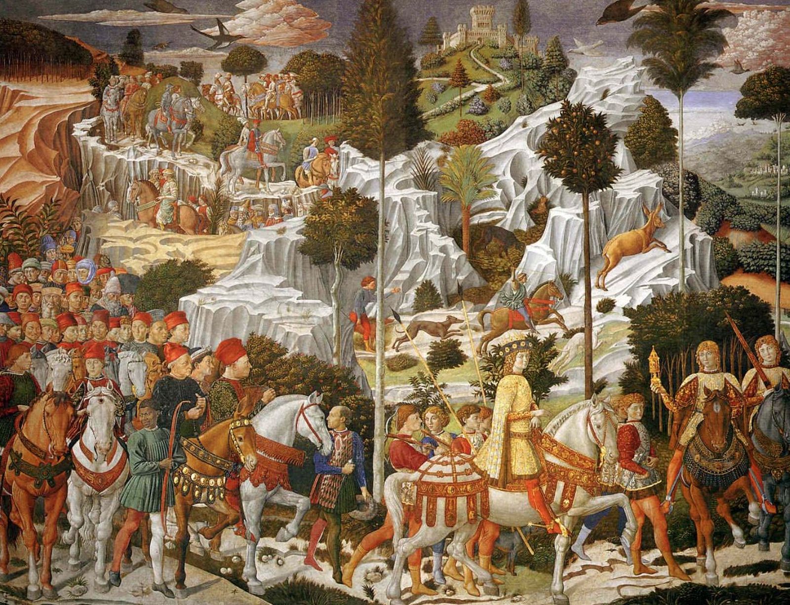 La cabalgata de los Reyes Magos, de Benozzo Gozzoli