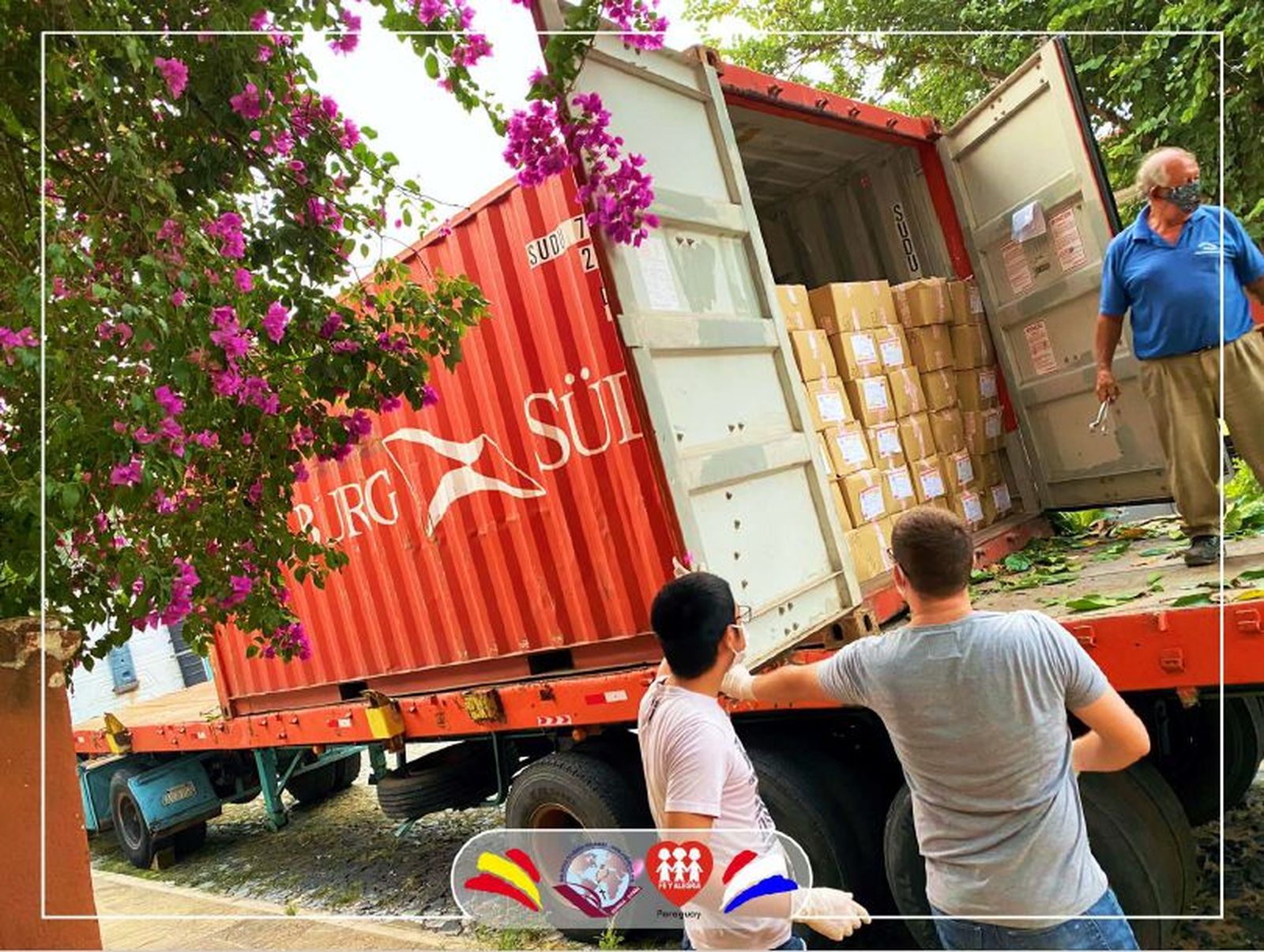 Contenedores llenos de libros