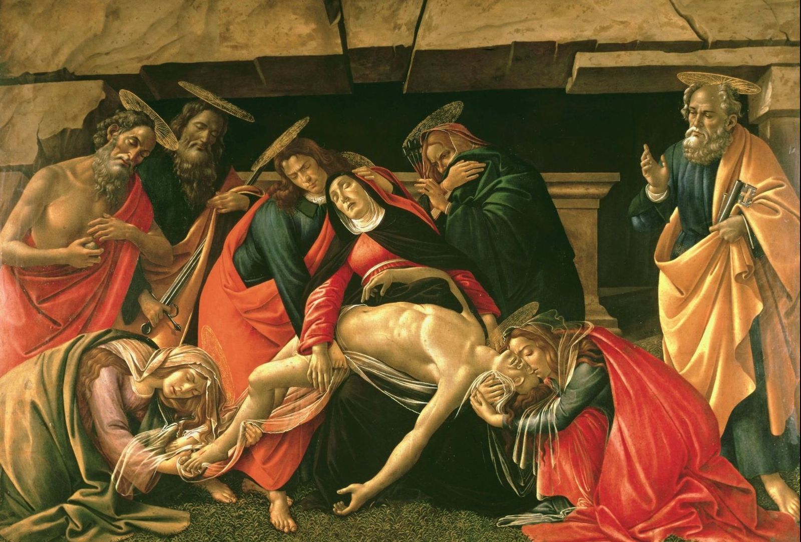 Piedad con santos: el "Santo entierro" de Botticelli