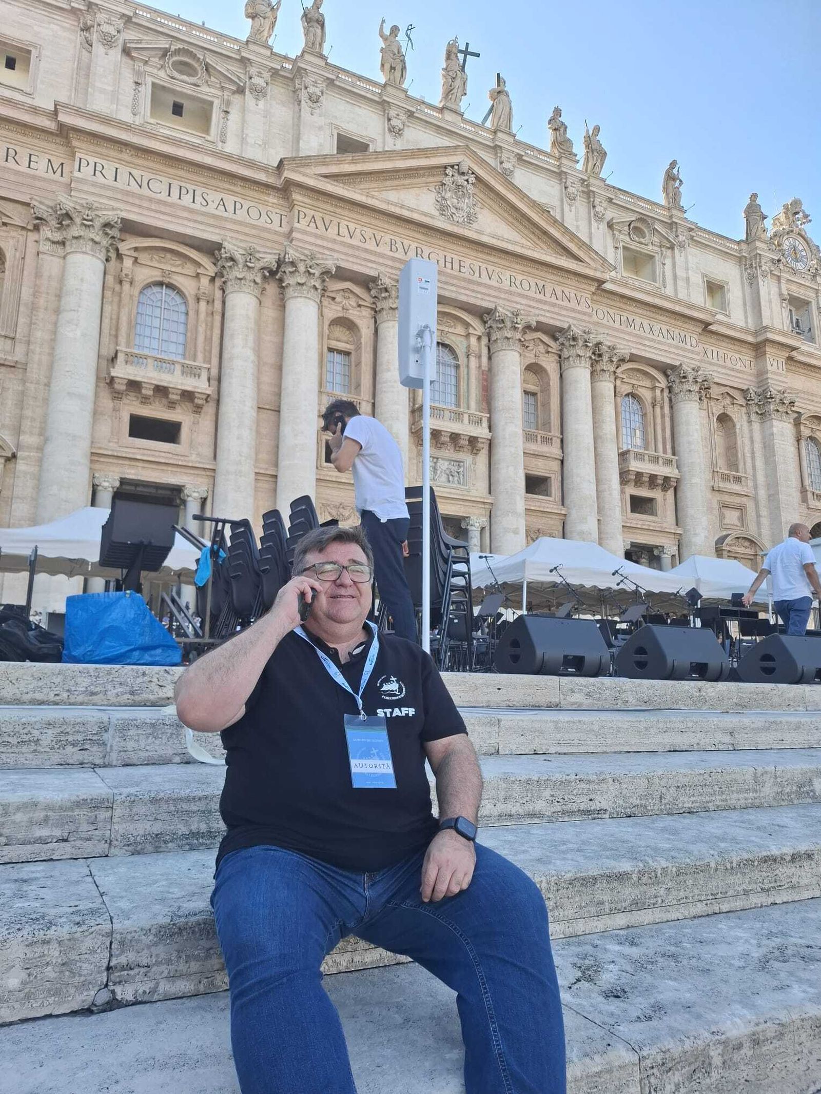 Raúl Tinajero, en Roma