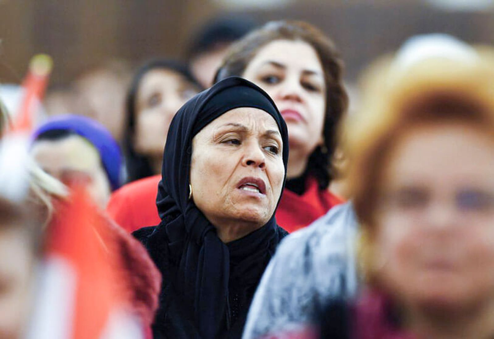 Fieles coptos en El Cairo