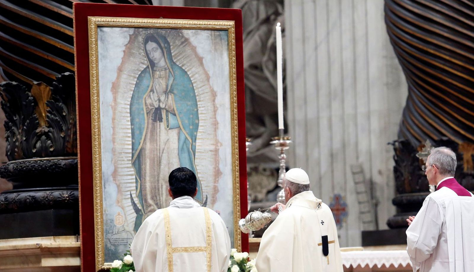 El Papa y la Virgen de Guadalupe