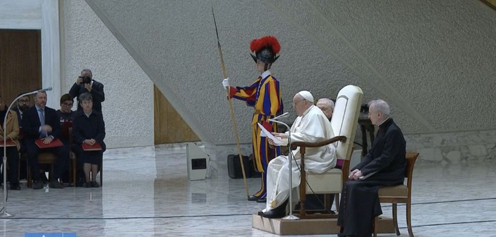 Francisco, durante la audiencia de hoy