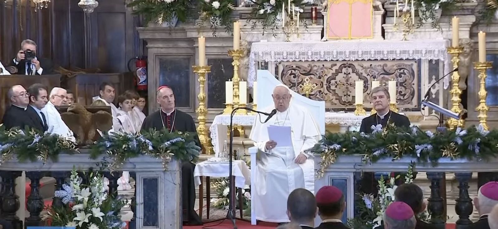 Encuentro del Papa con el clero y la vida religiosa de Ajaccio