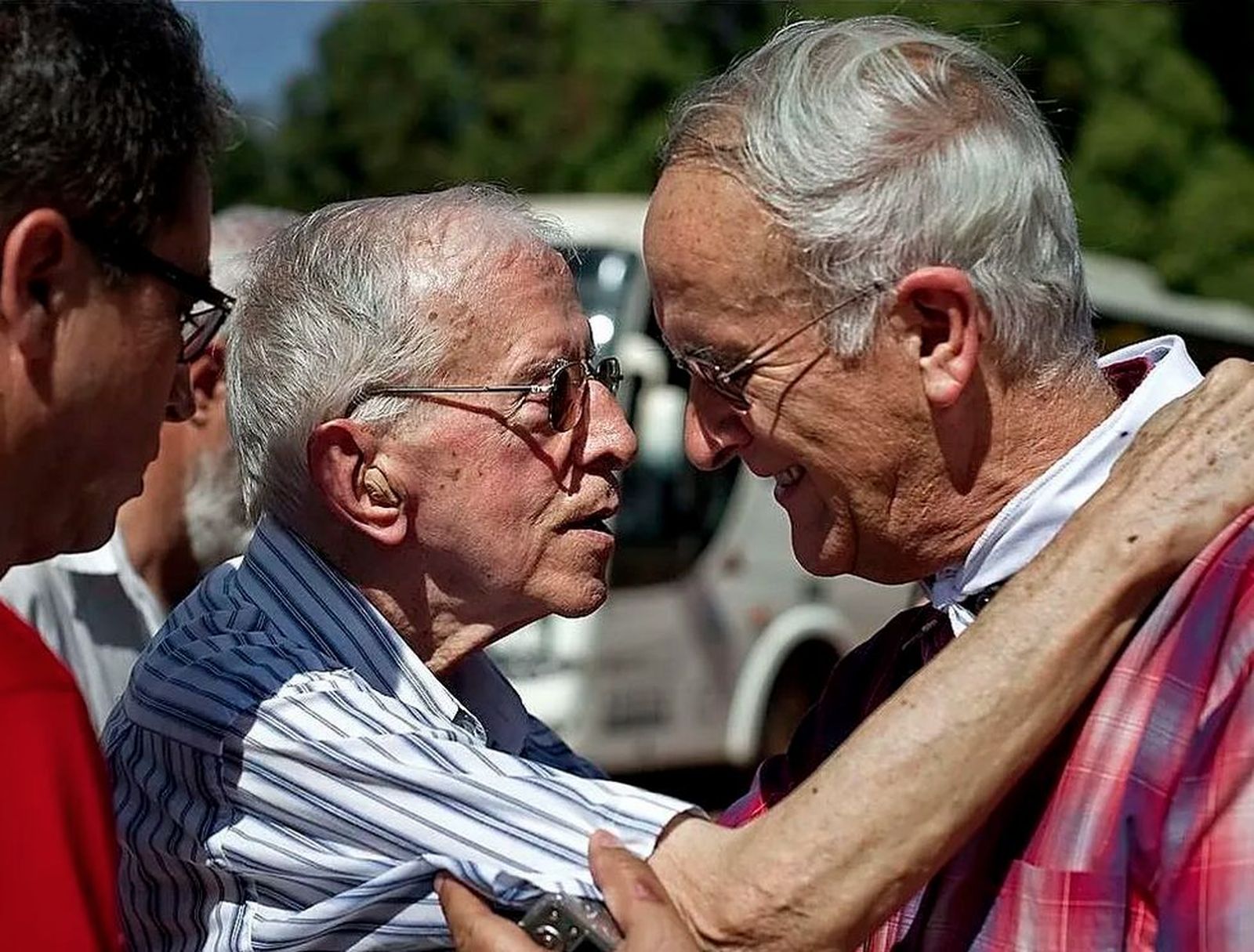 Pere Casaldàliga y Eduardo Lallana