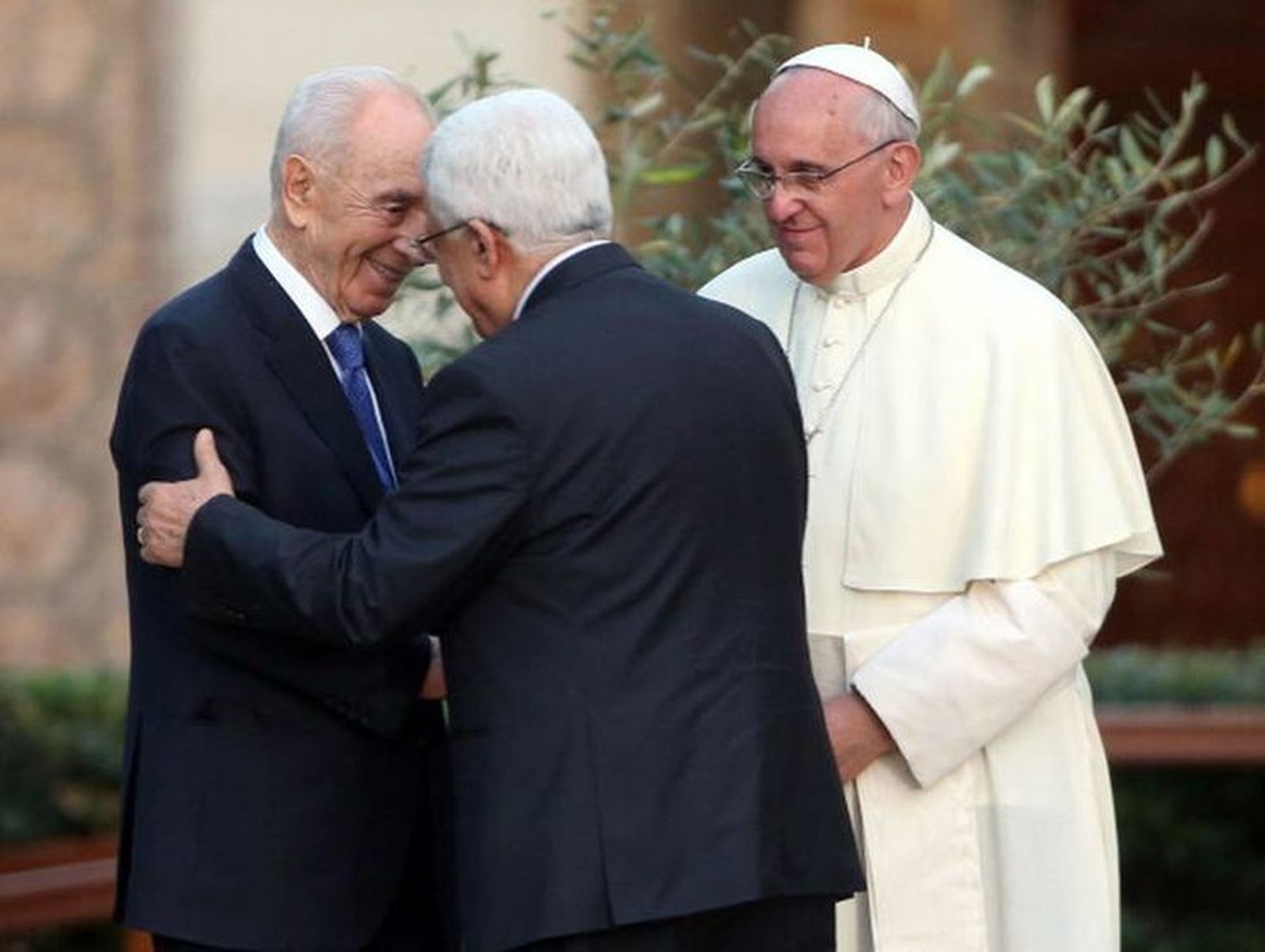 Francisco, con Abbas y Peres
