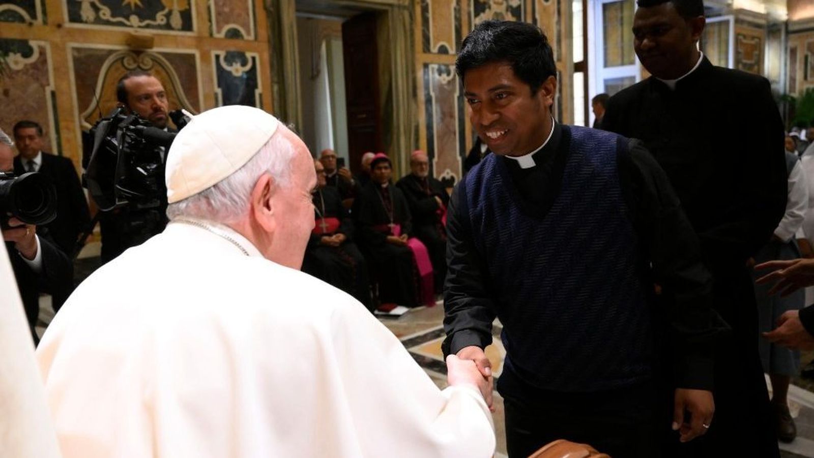 El Papa, con el clero norteamericano