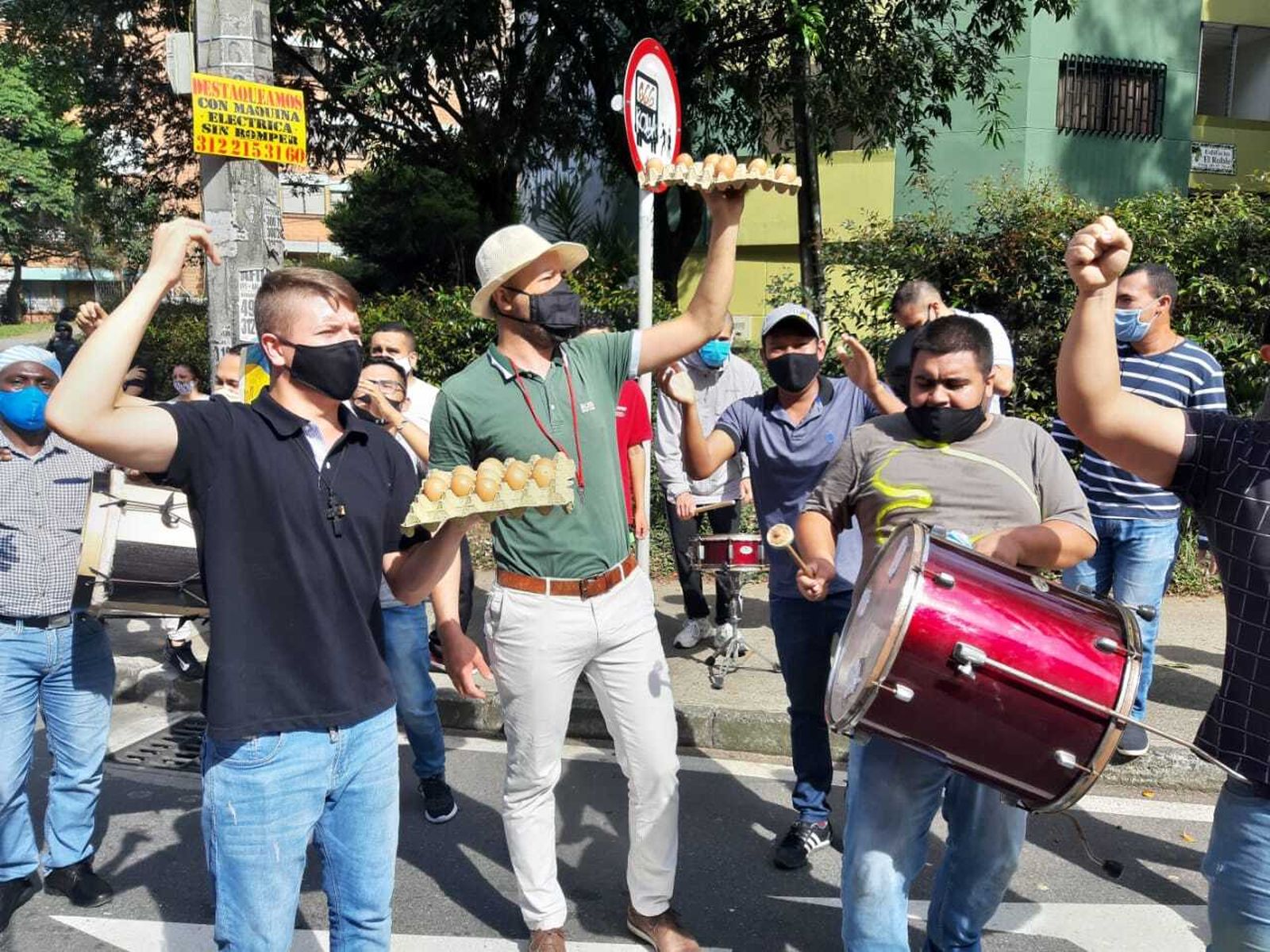 Seminaristas protestando