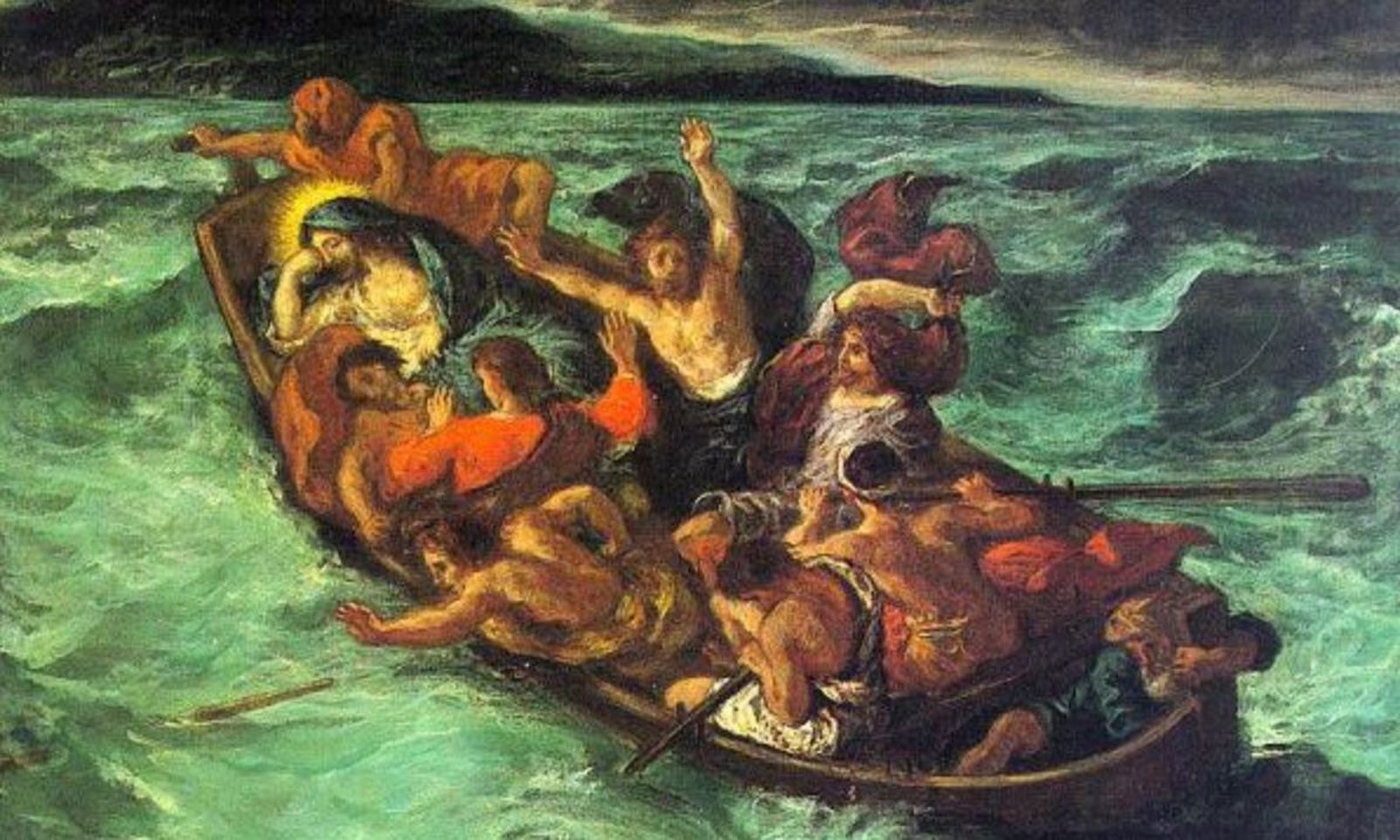 Jesús duerme en la barca