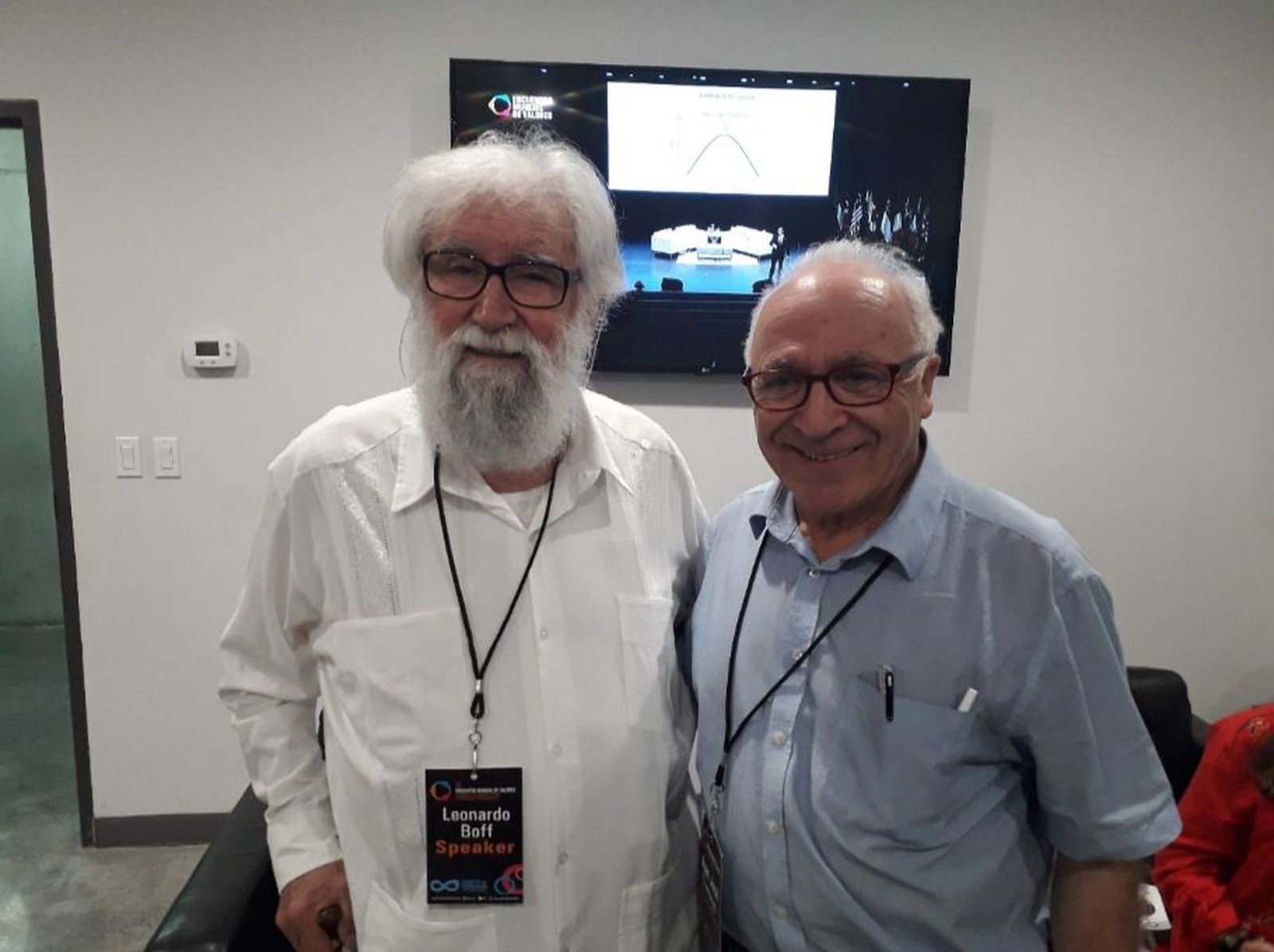 Leonardo Boff y Juan José Tamayo en Puebla. 2017