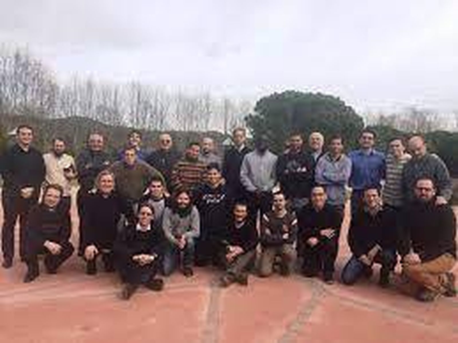 Mossèn Joan Llidó con los seminaristas de Cataluña