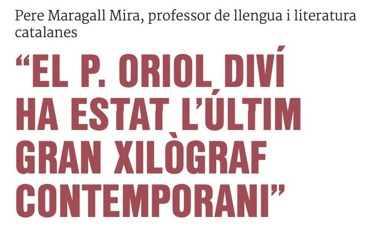 Entrevista a Pere Maragall