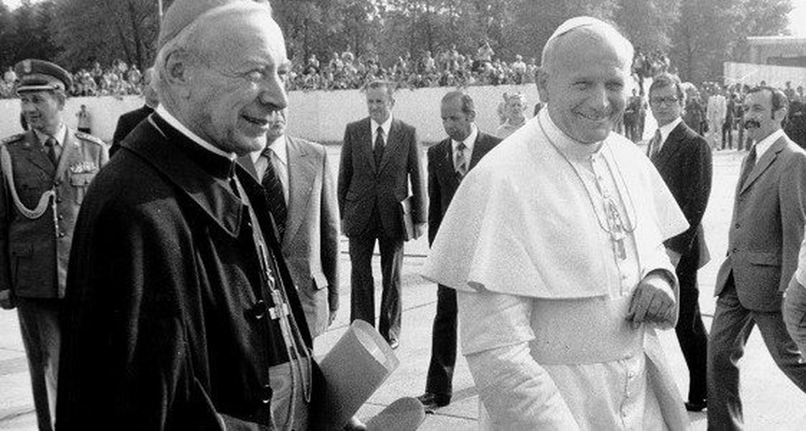 El cardenal polaco Stephen Wyszynski y Juan Pablo II