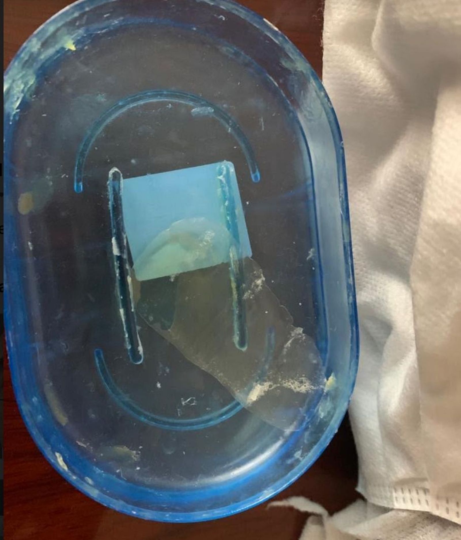 Lo que queda dee la pastilla de jabón