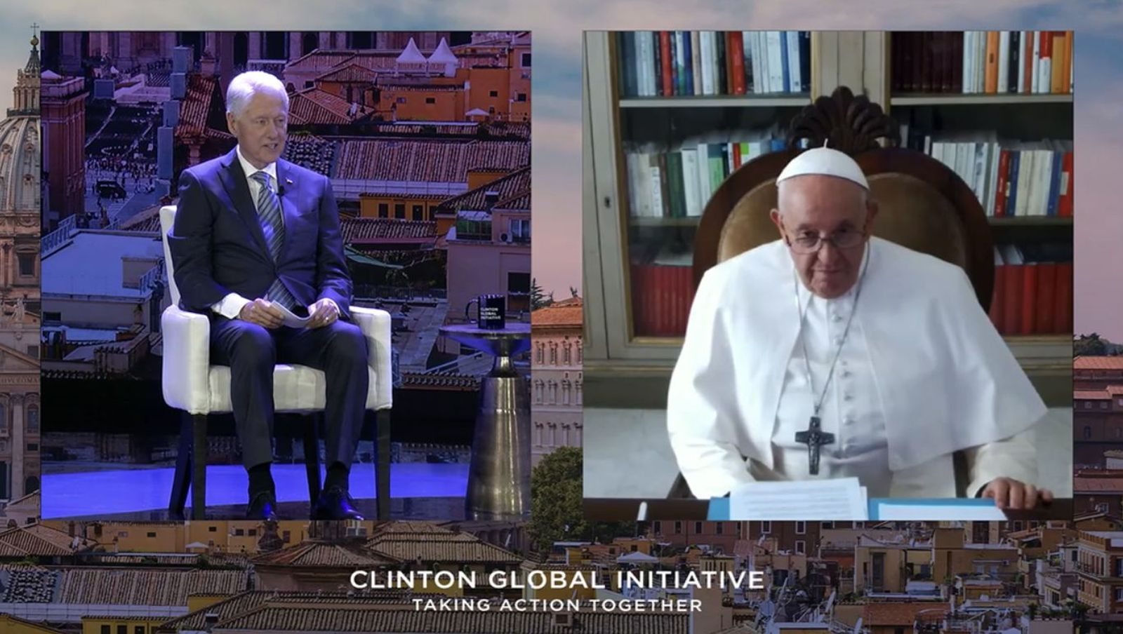 El Papa y Clinton