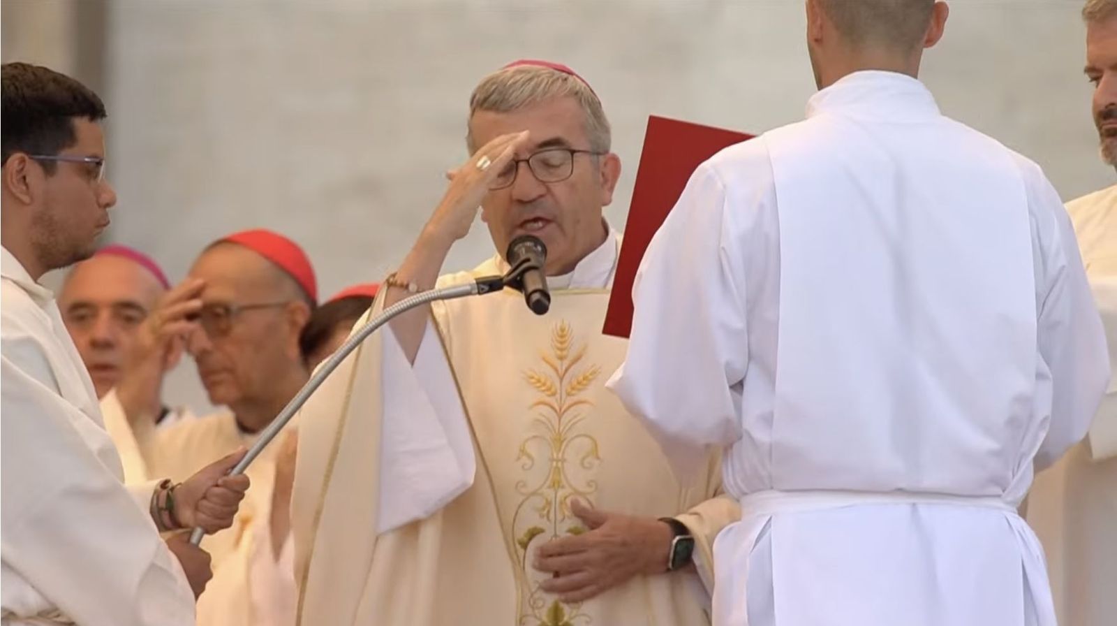 Comienzo de la misa en la plaza de san Pedro