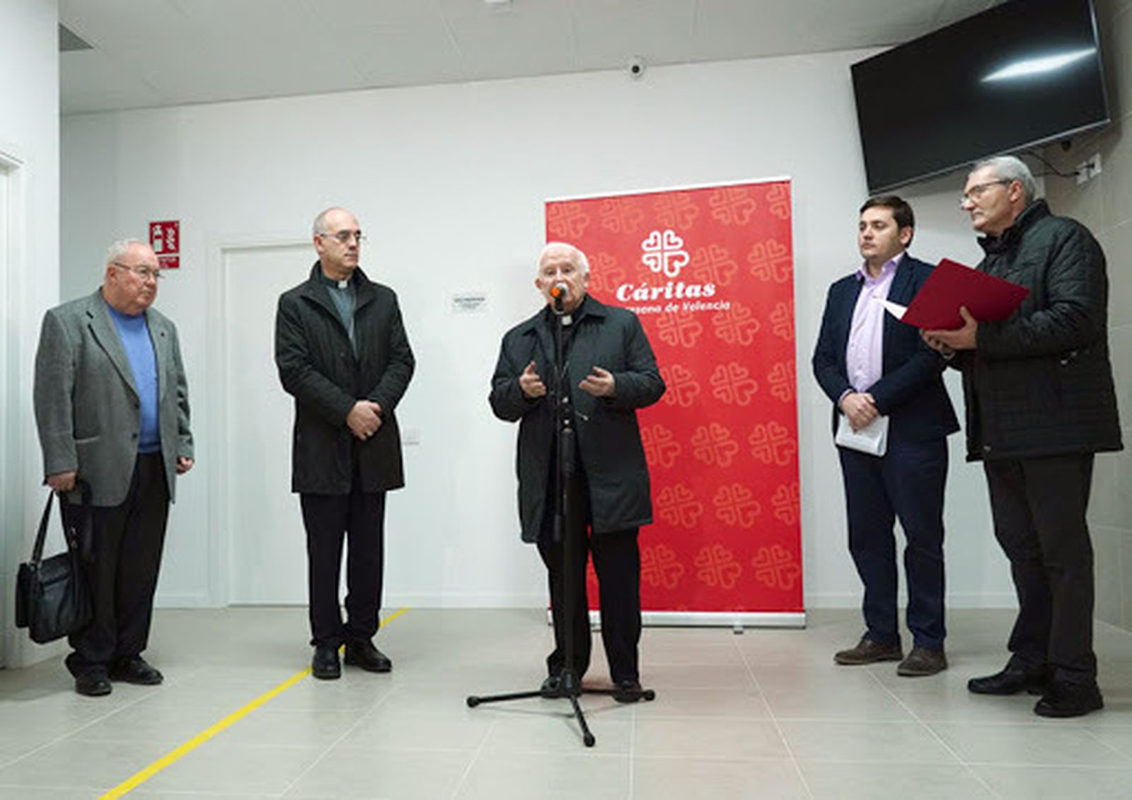 Cañizares y directivos de Cáritas