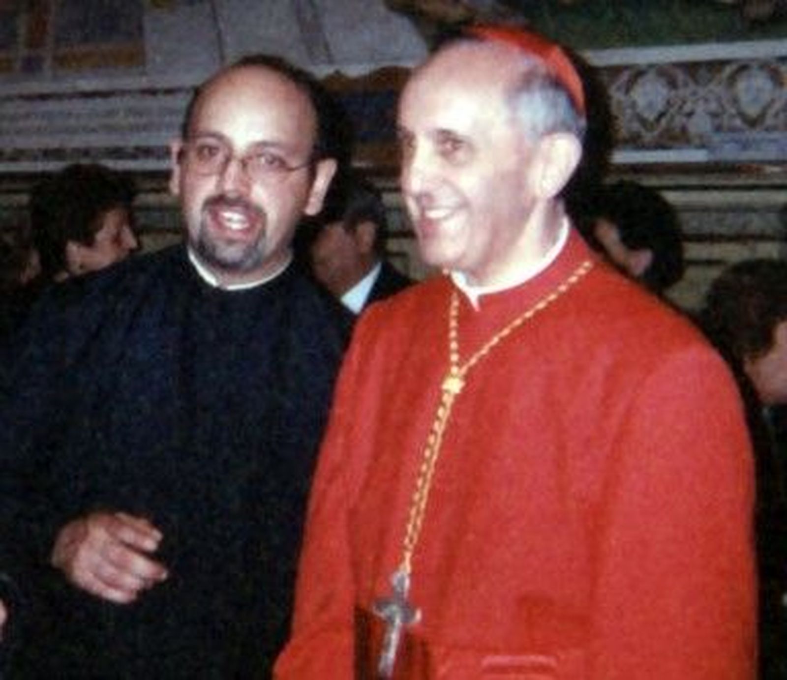 Con su tío, cuando aún era el padre Bergoglio