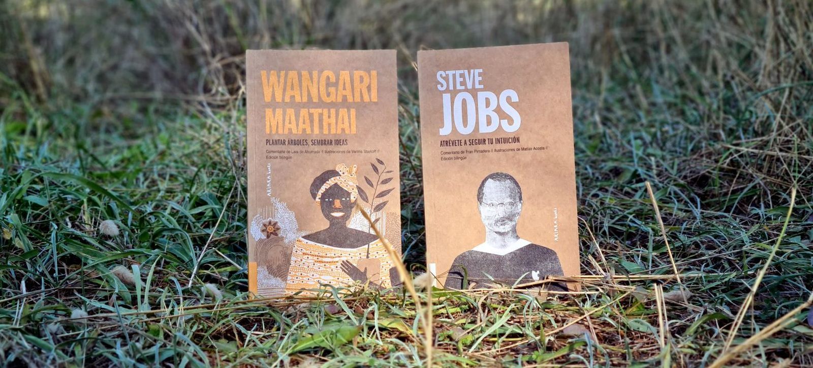 Los discursos de Maathai y Jobs, publicados por Akiara.