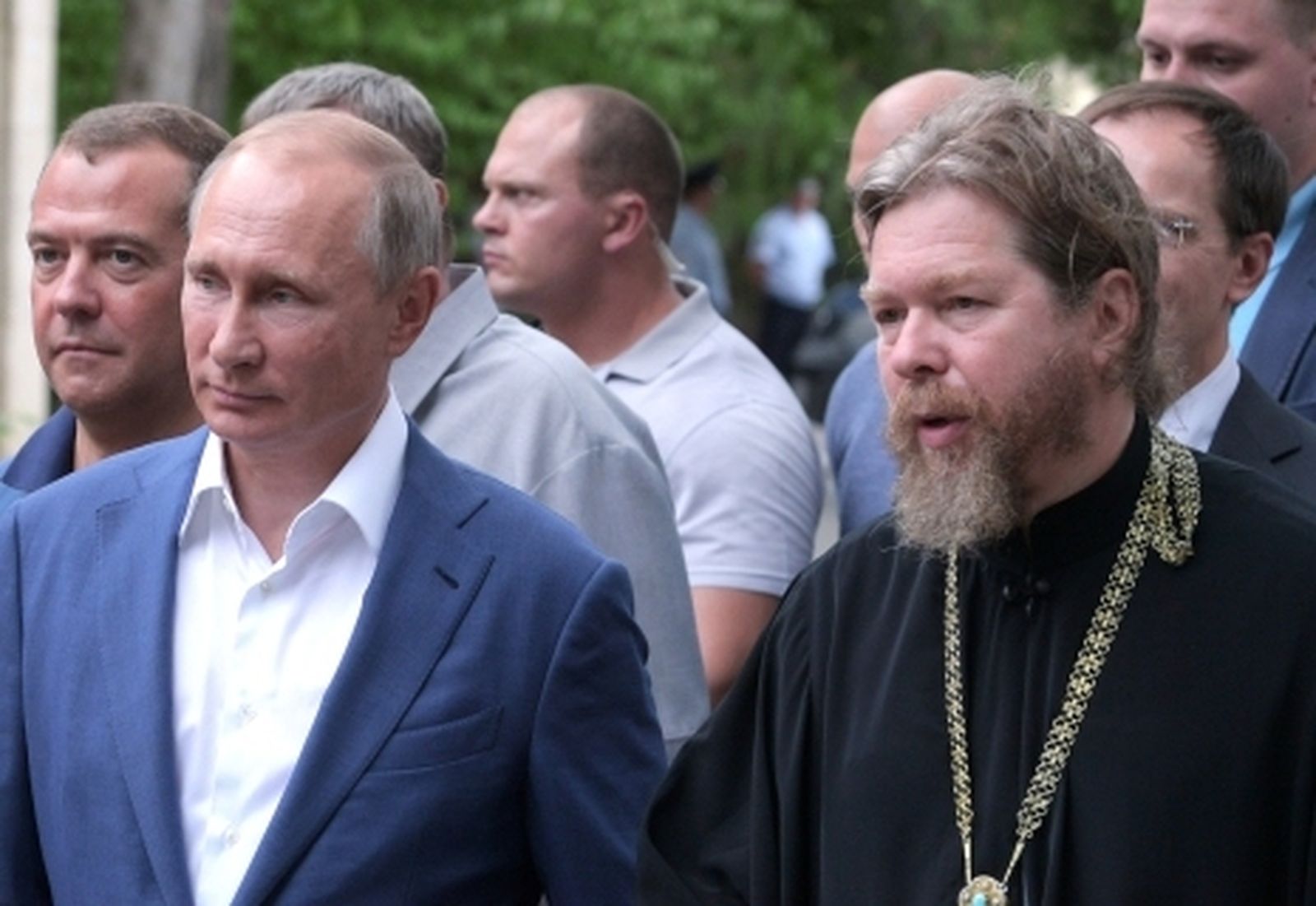 Vladímir Putin y el obispo Gueorgui Alexándrovich Shevkunov, Tijón