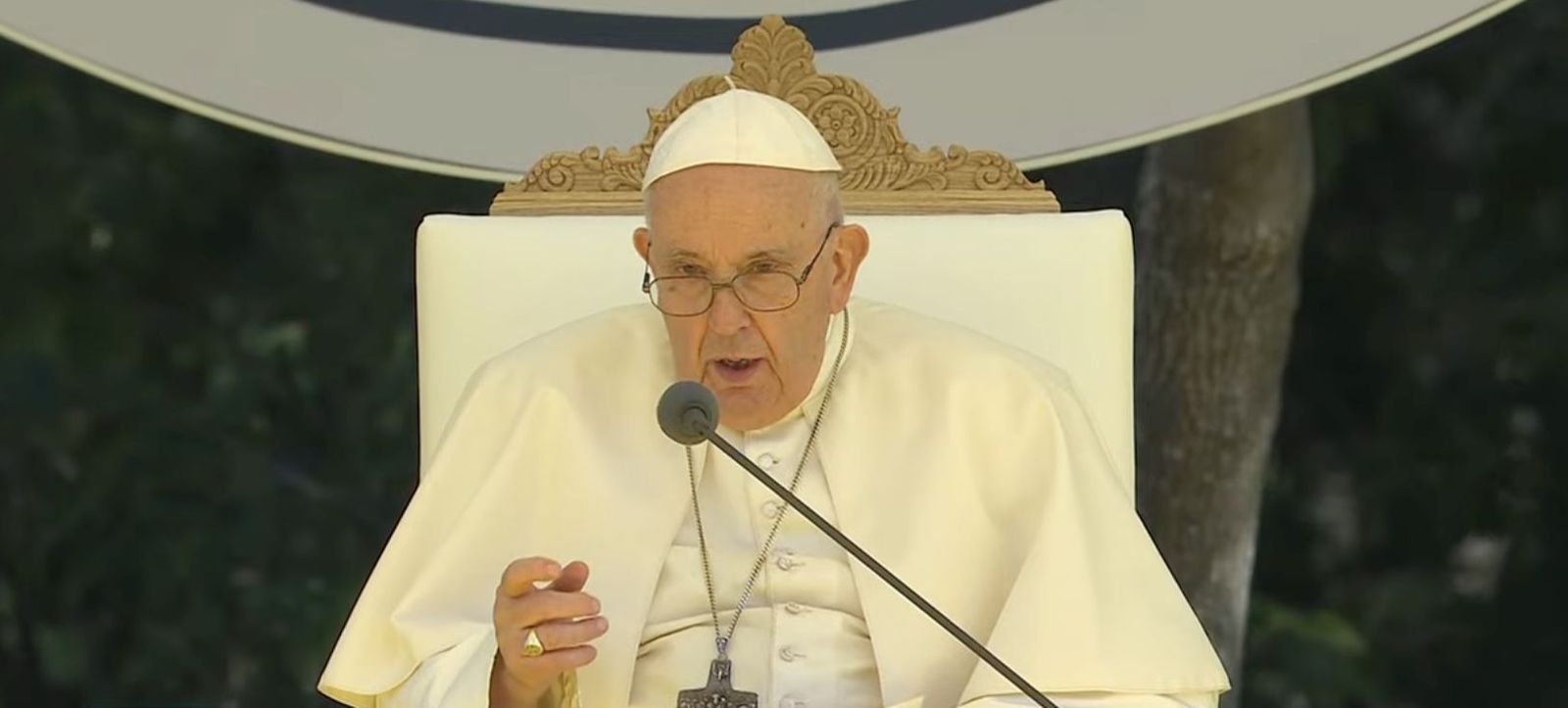 Francisco, durante un discurso