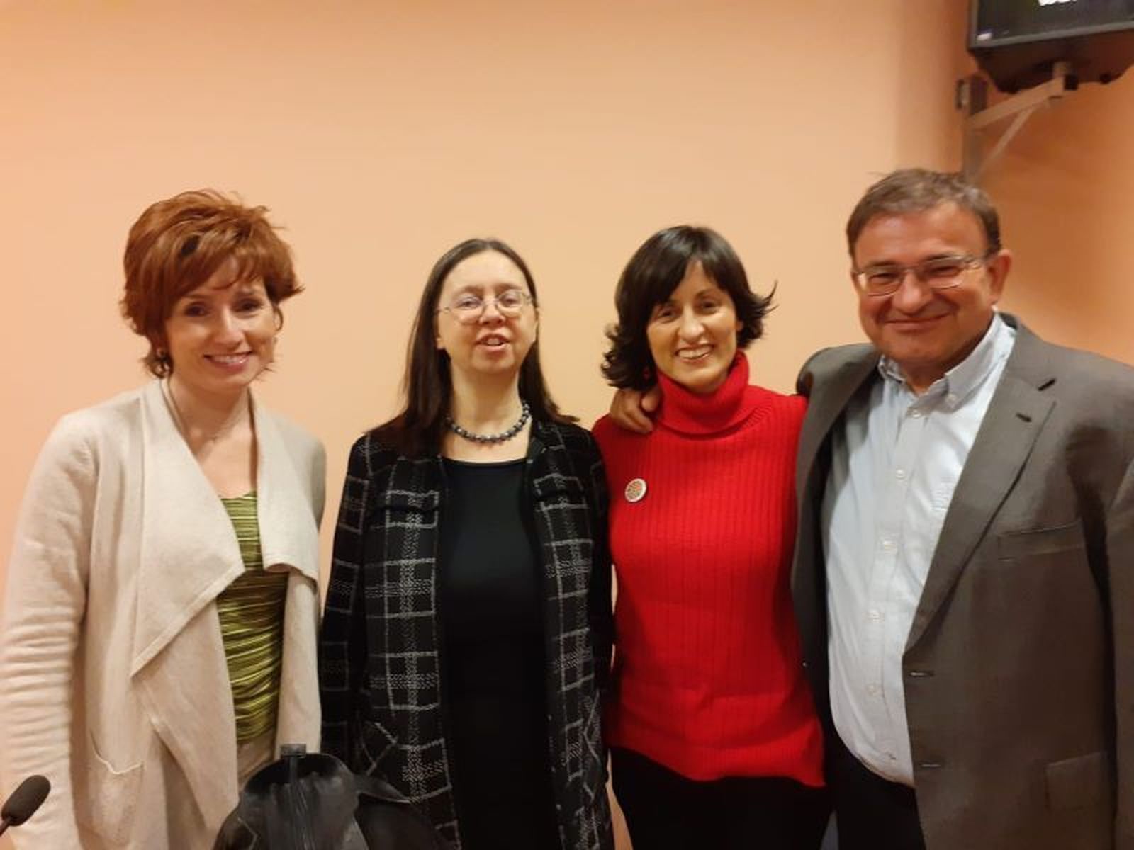 Estrella Moreno, Serena Noceti, Marisa Arias y Carlos García de Andoin