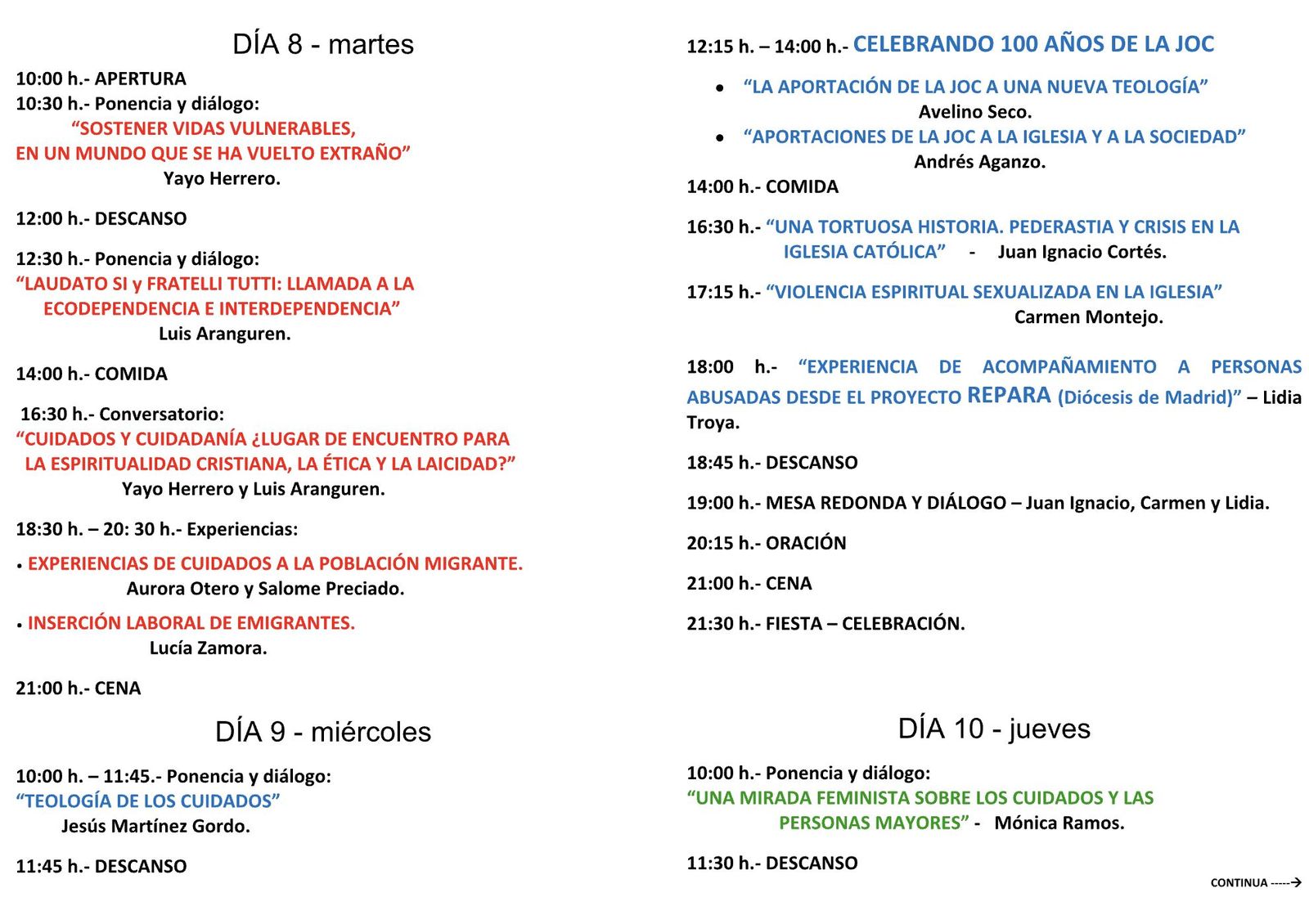 Conversaciones en Montesclaros