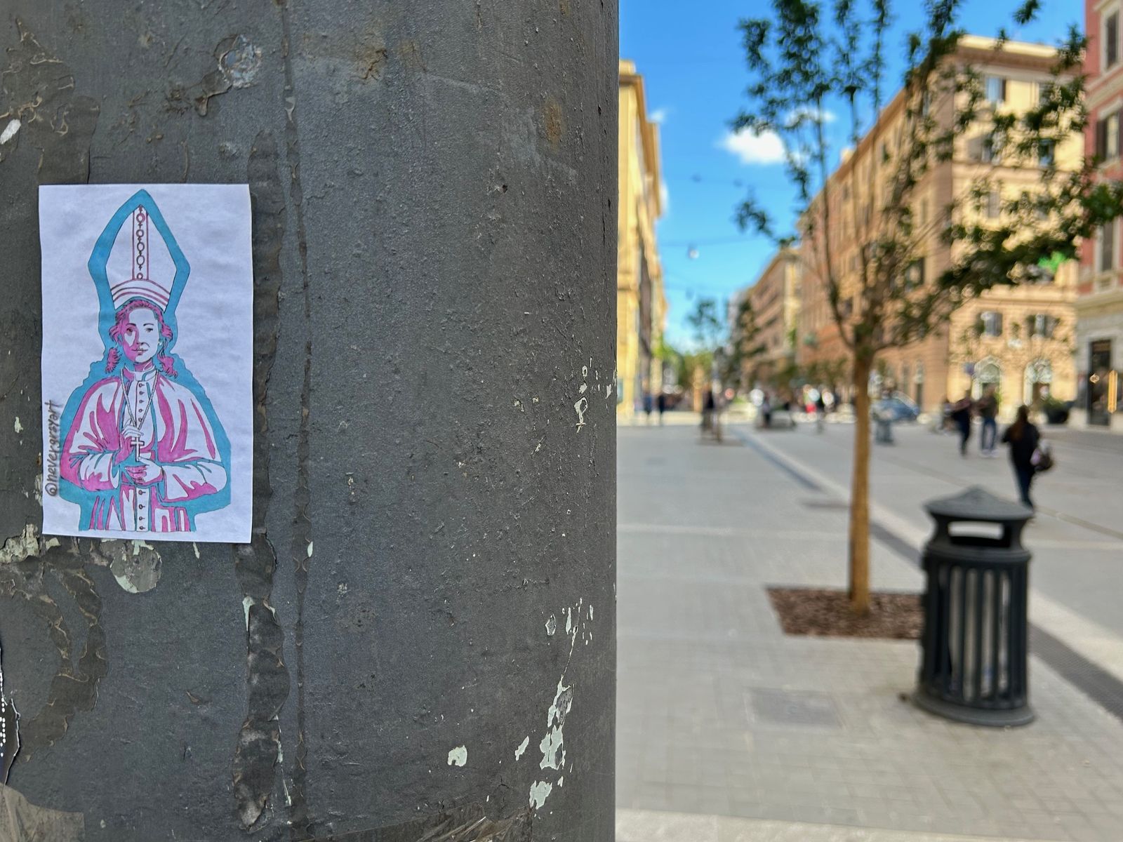 Cartel a favor de que las mujeres puedan ser papisas