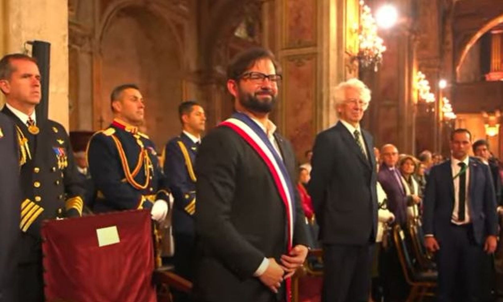 Presidente Gabriel Boric encabezó autoridades en Te Deum 2023